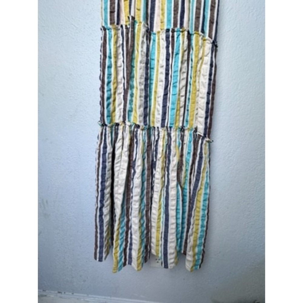 Anthropologie Rainbow Maxi Dress Women's 6P‎ Multi Striped Boho Chic Summer - Picture 8 of 15